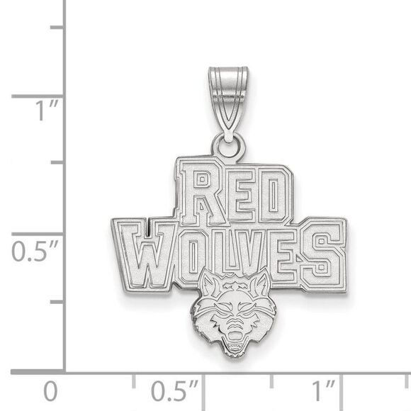 Sterling Silver Arkansas State Large Pendant